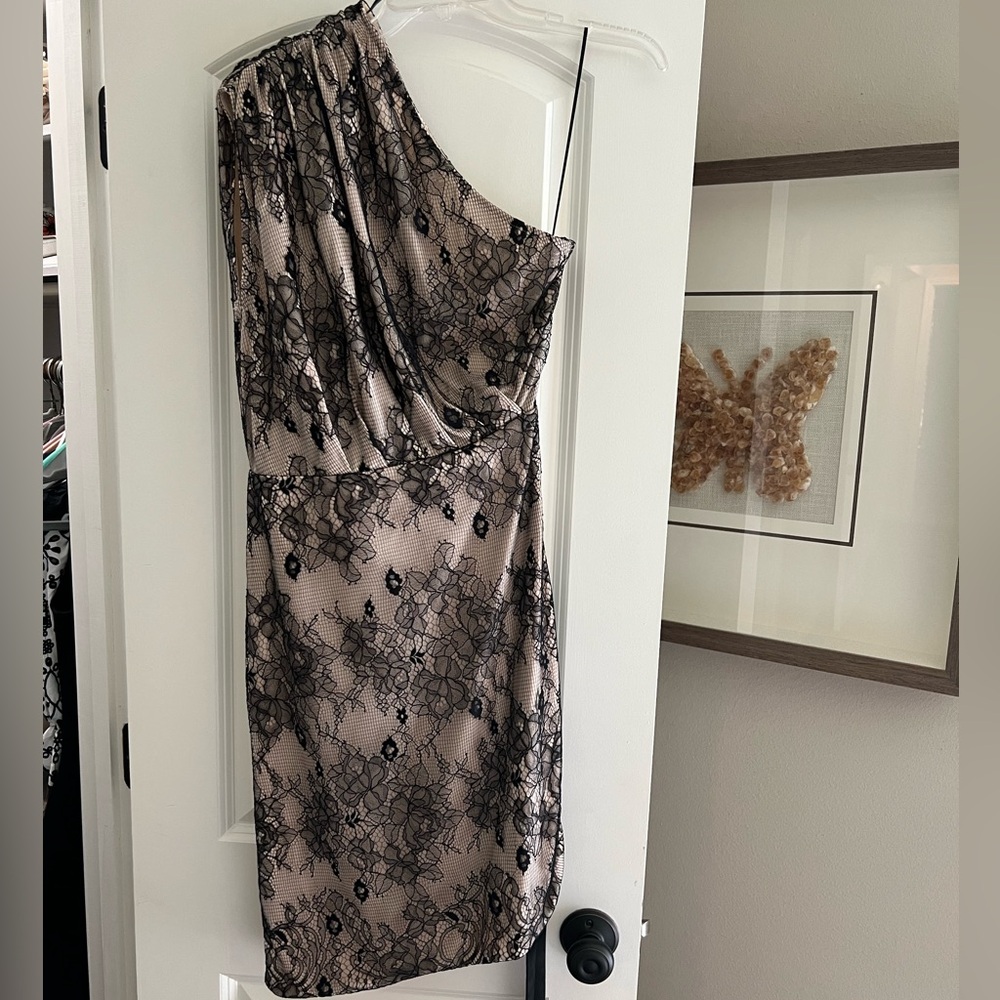 JAYGODFREY One Shoulder Lace Dress